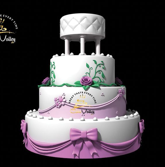 Wedding 3-D Cake Royal Style Cake