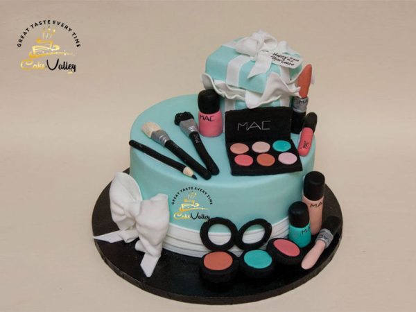 Makeup cakes or Birthday cake with cosmetics