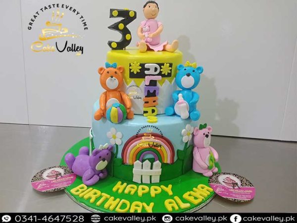 Baby Girls 1st Birthday or baby theme Cake