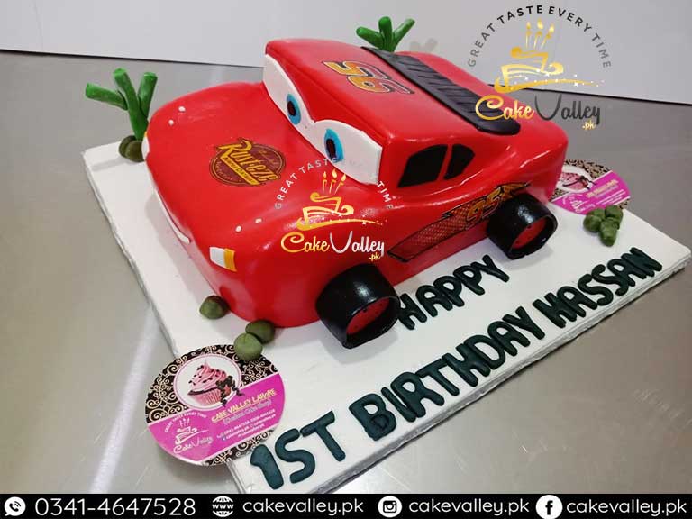 lightning mcqueen car or cartoon theme cake - Online cake Order and  delivery in Lahore - customize Birthday cakes
