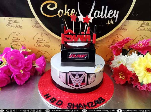 WWE theme birthday cakes at Cakevalley.pk