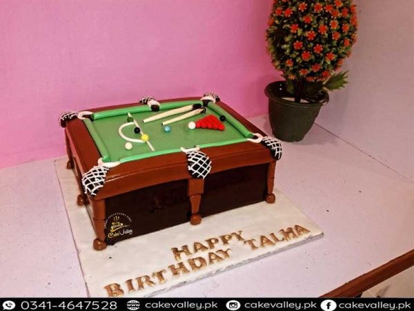 snooker table cake