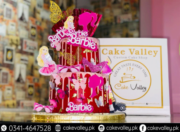 Barbie themed cake